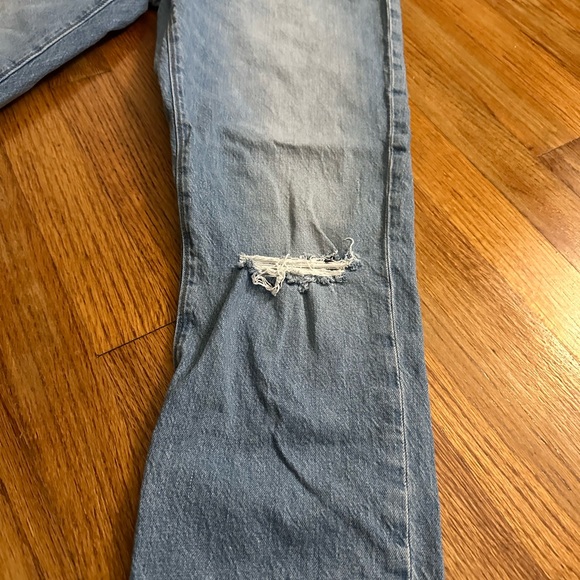 LOFT High Waisted Boyfriend Jeans | Lightly distressed | Medium wash | size 26 - Picture 5 of 6